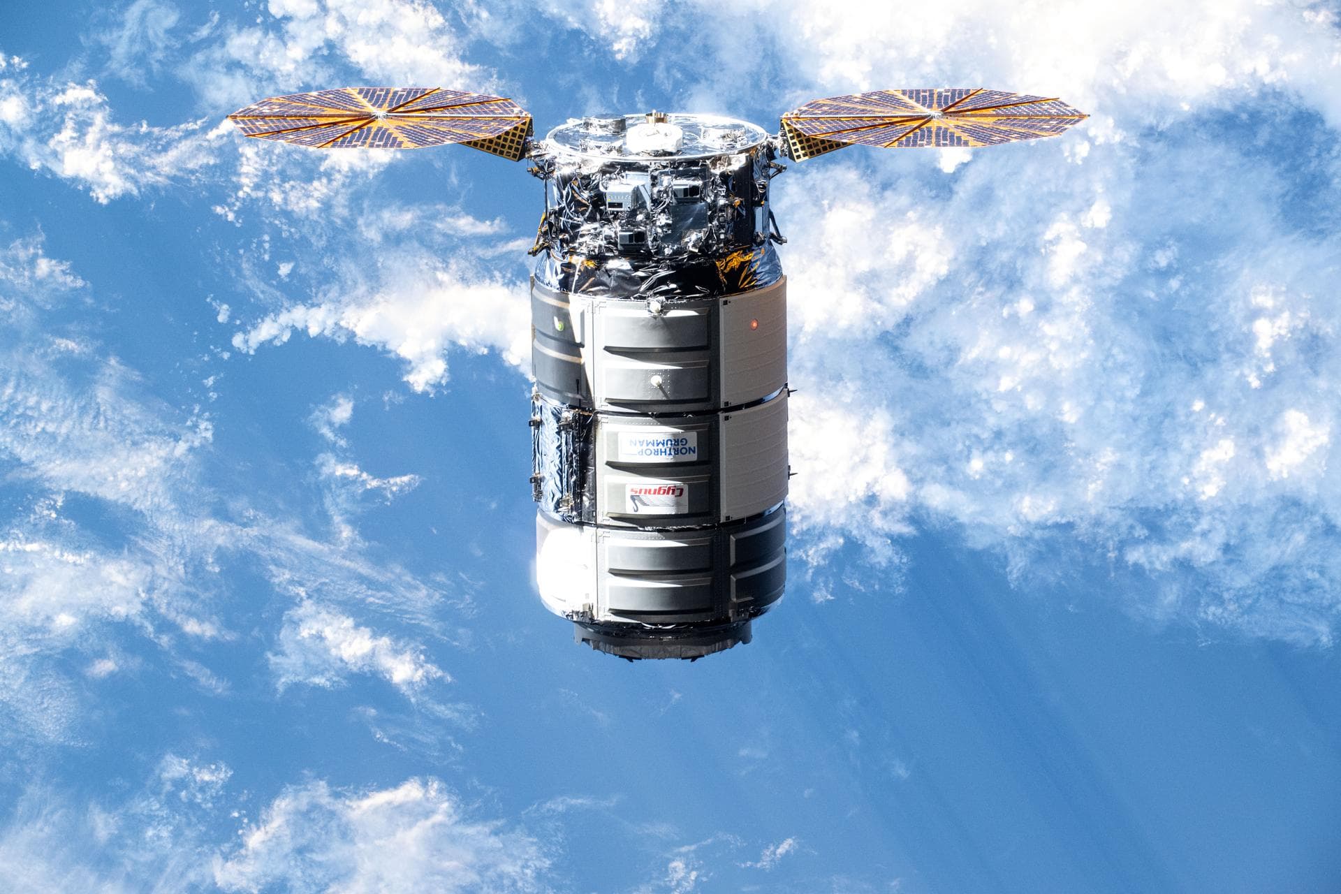 Solar Arrays Deploy as Cygnus XL Orbits Toward Station