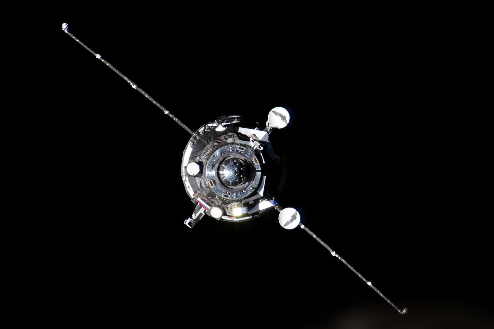 Progress Cargo Craft Approaching Station for Docking