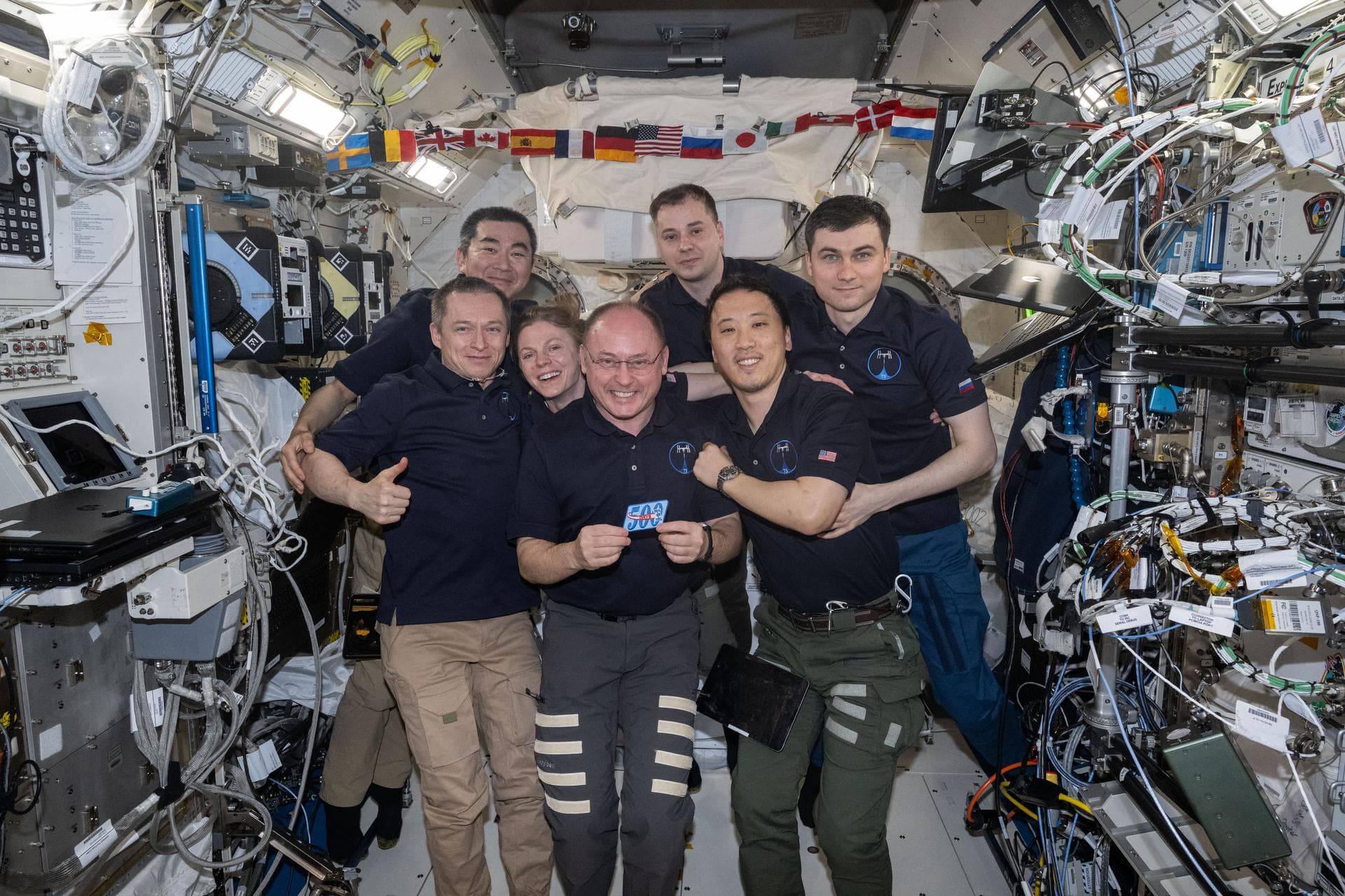 Station Trio Nears Departure During Busy Day of Blood Research