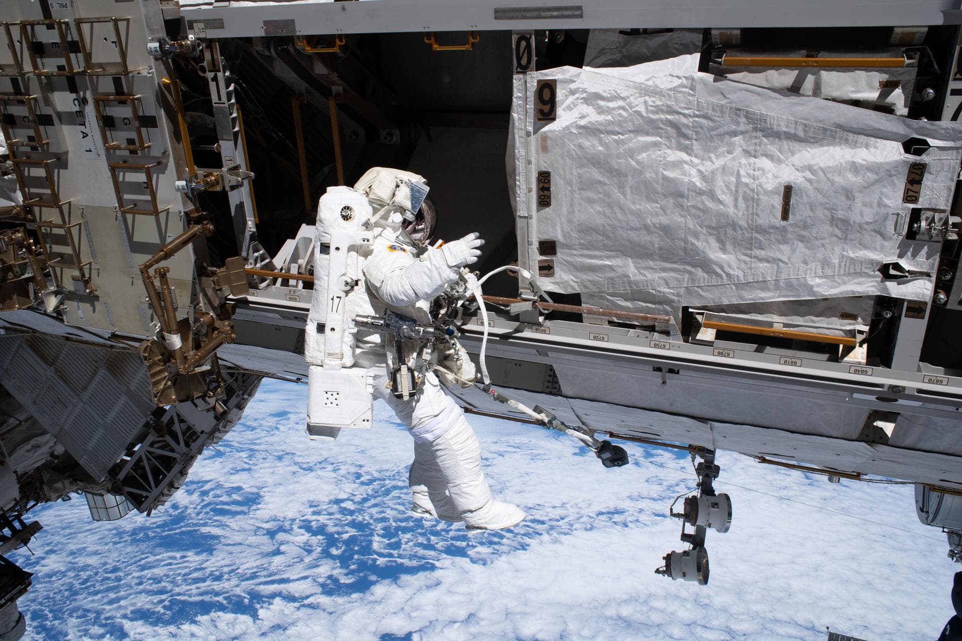 Spacewalk Preps, Biomedical Science as Station Boosts Orbit on Thursday