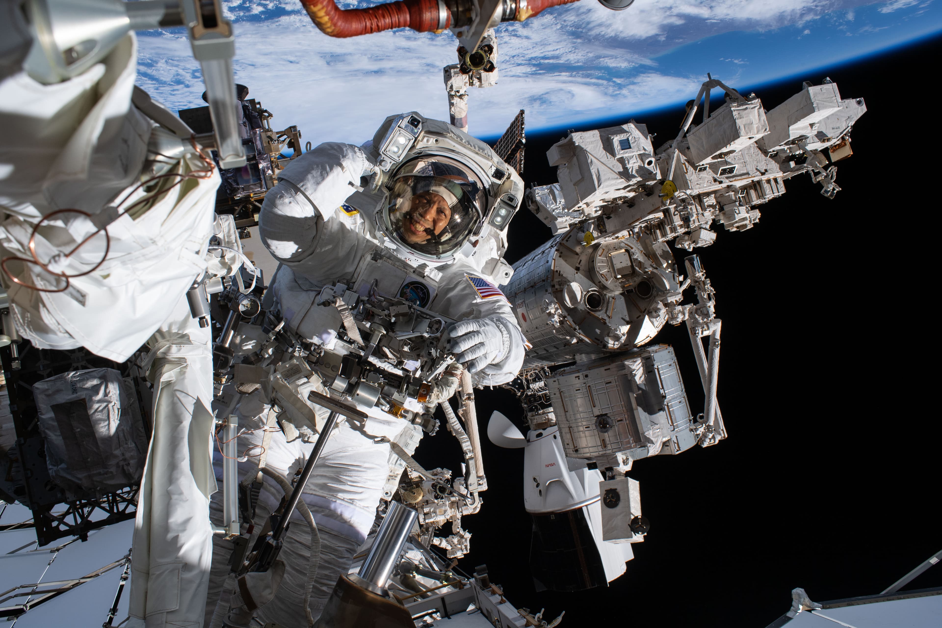 Crew Off-Duty, Cosmonauts Work Cargo and Station Upkeep
