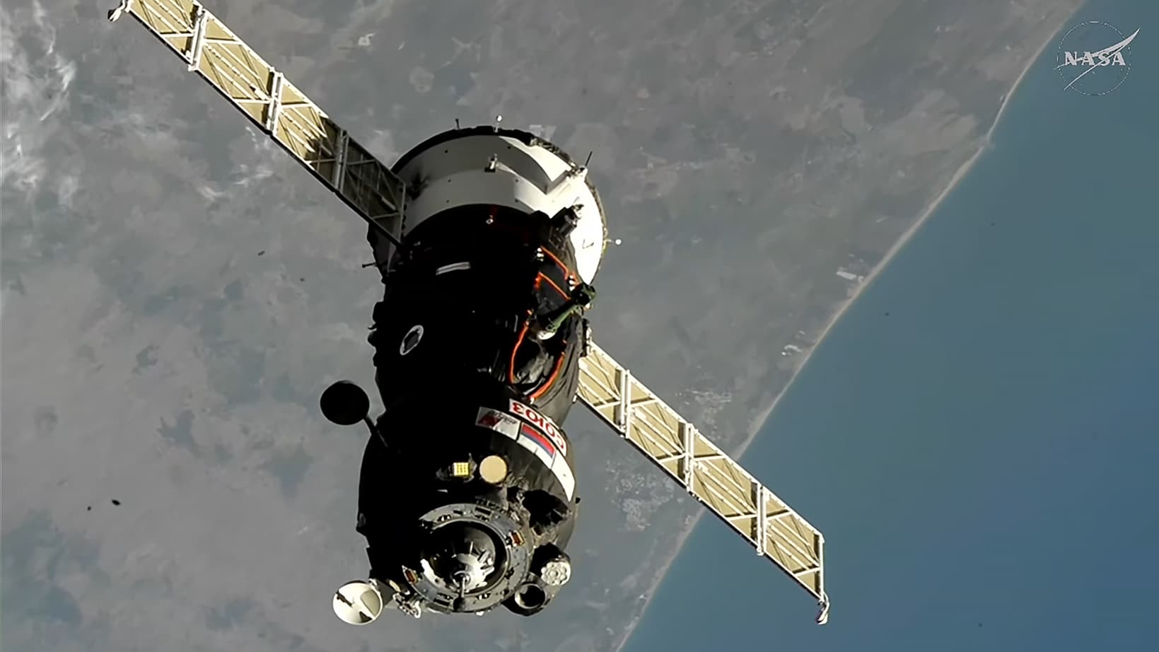 Soyuz Docks to Station, Hatches Open Soon for Crew Greeting