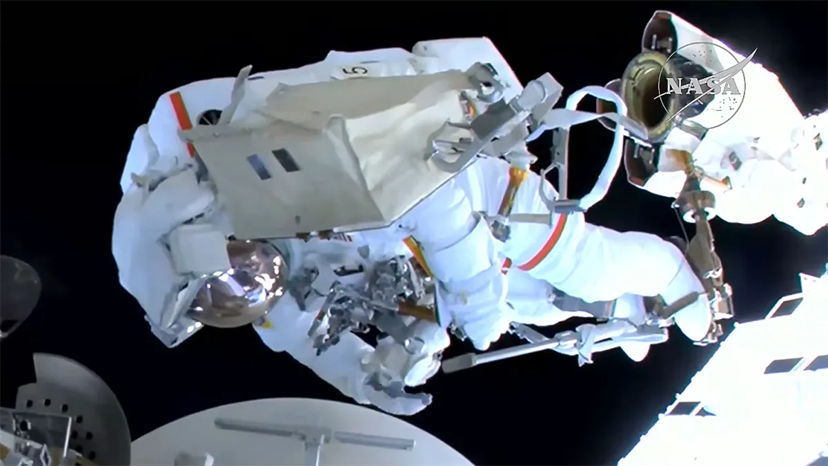 NASA, ESA Spacewalkers Finish Installing High-Speed Antenna