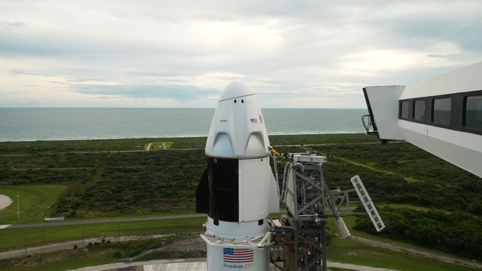 Crew Access Arm Retracted